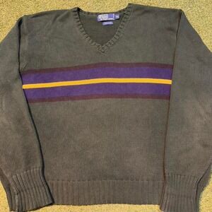 Polo Ralph Lauren green striped sweater Size XXL #preppy #knitwear